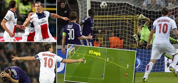 Ibrahimovic Cetak 4 Gol ke Gawang Anderlecht